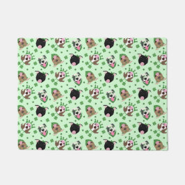 Happy St Patricks Day Pit Bull Hogs Fußmatte