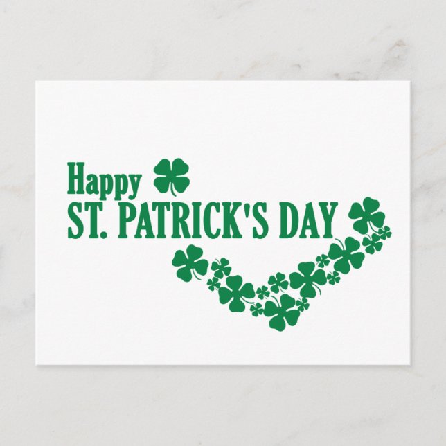 Happy St. Patrick's Day Postcard Postkarte (Vorderseite)