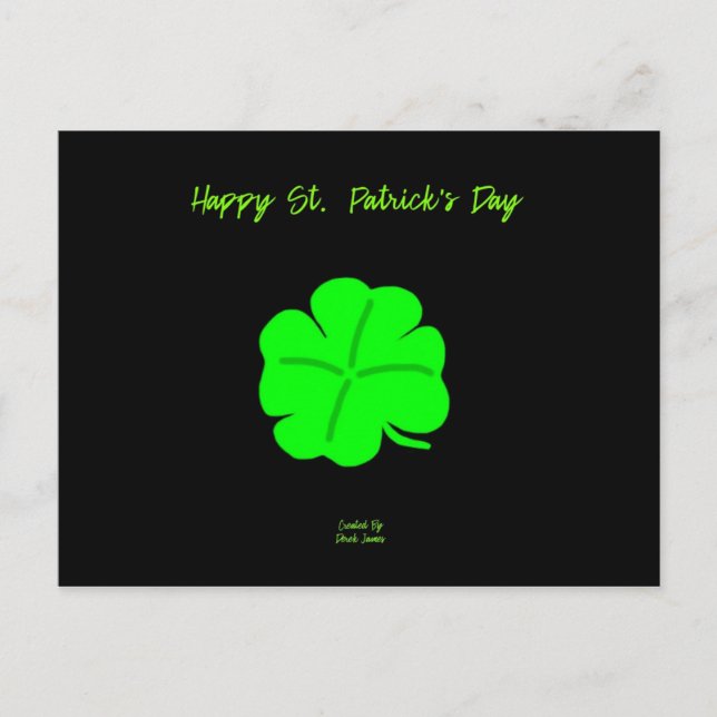 Happy St. Patrick's Day Postcard Postkarte (Vorderseite)