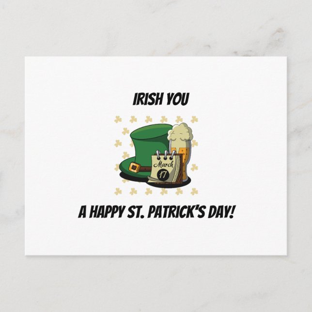 Happy St. Patrick's Day Postkarte (Vorderseite)