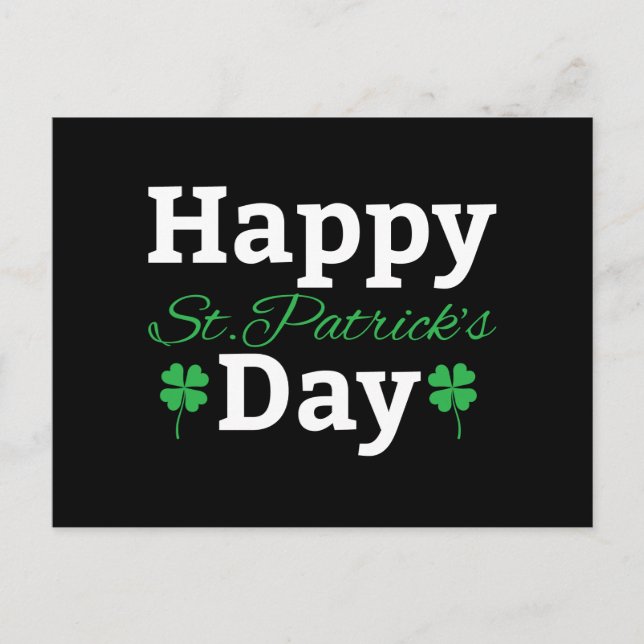 Happy St Patrick's Day Postkarte (Vorderseite)