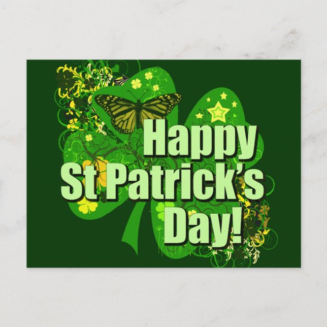 Happy St. Patrick's Day Postkarte (Vorderseite)