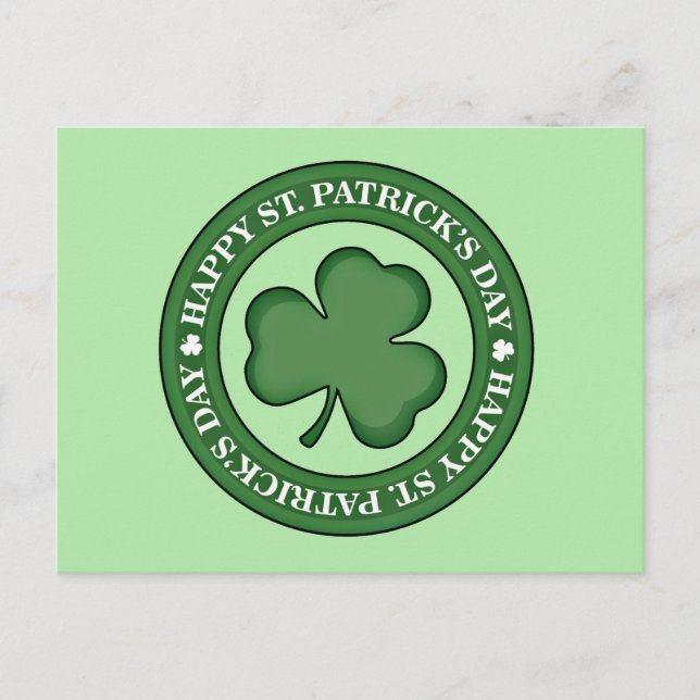 Happy St. Patricks Day Postkarte (Vorderseite)