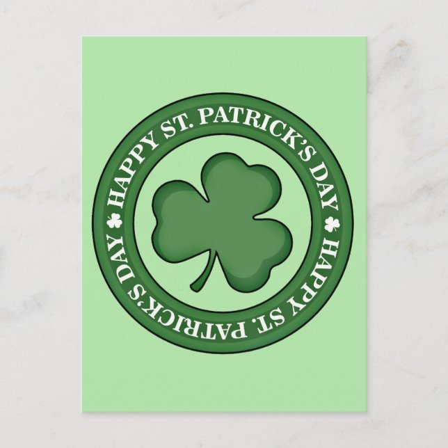 Happy St. Patricks Day Postkarte (Vorderseite)
