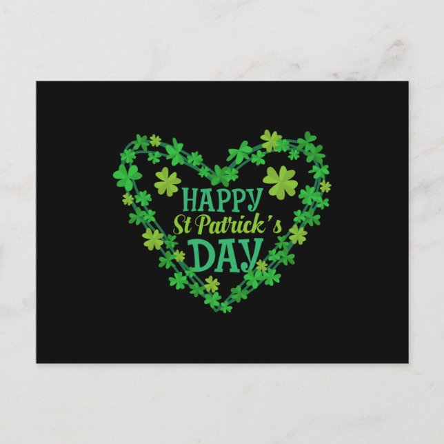 Happy St Patrick's Day Postkarte (Vorderseite)