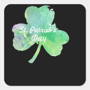 Happy St Patricks Day Quadratischer Aufkleber