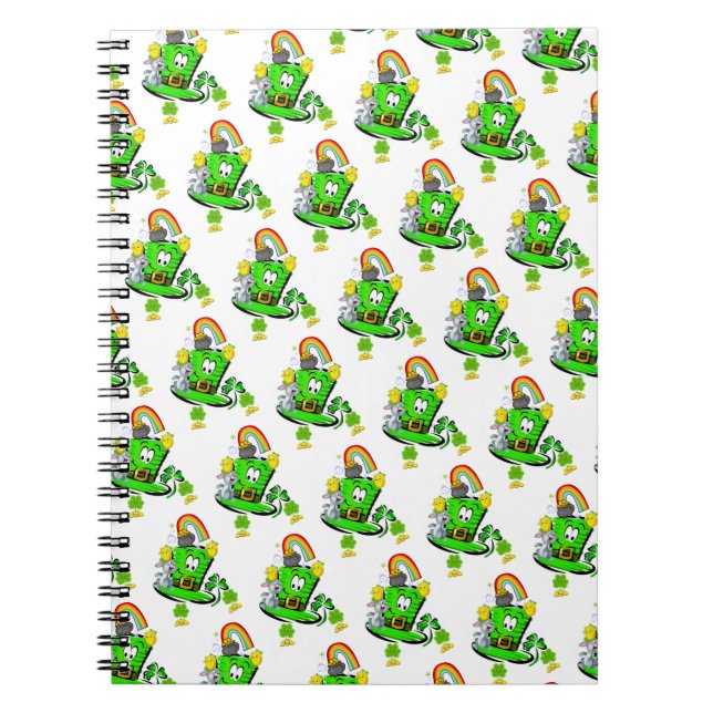 Happy St. Patrick's Day Rabbit Notebook Notizblock (Vorderseite)