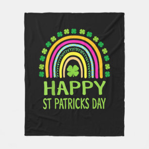 Happy St. Patrick's Day Rainbow Girls T- Fleecedecke
