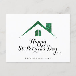 Happy St. Patrick's Day Real Anwesen House Postkarte