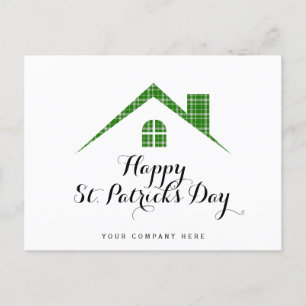 Happy St. Patrick's Day Real Anwesen House Postkarte