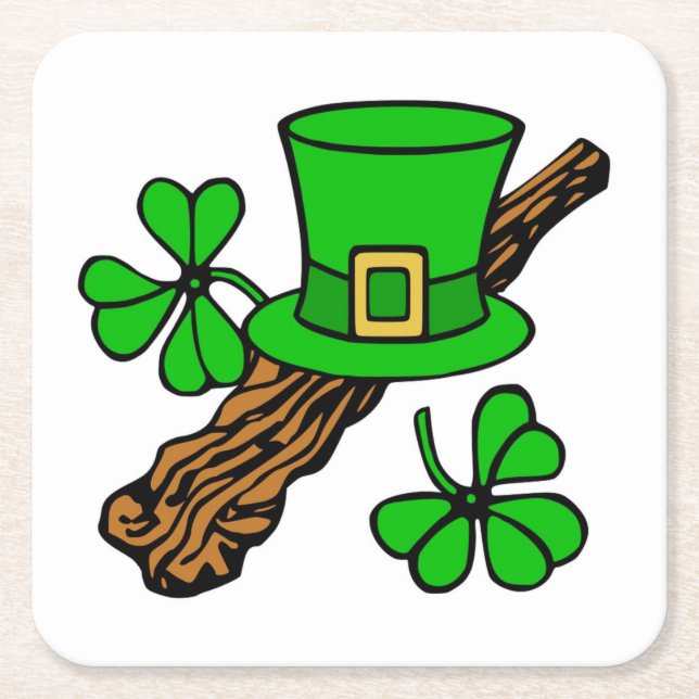 HAPPY ST.PATRICK'S DAY RECHTECKIGER PAPPUNTERSETZER (Vorderseite)