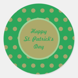 Happy St. Patrick's Day Round Stickers (grün)