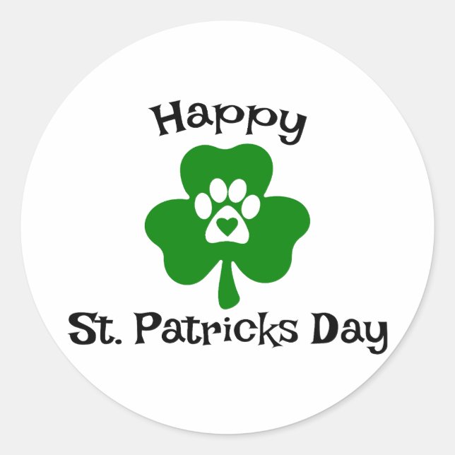 Happy St. Patricks Day ☘️ 🎉 Runder Aufkleber (Vorderseite)