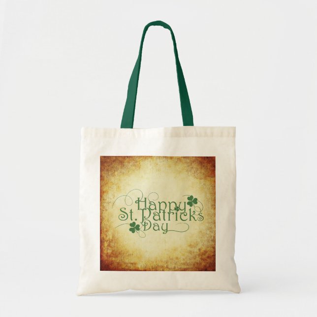 Happy St. Patrick's Day Rustic Tragetasche (Vorne)
