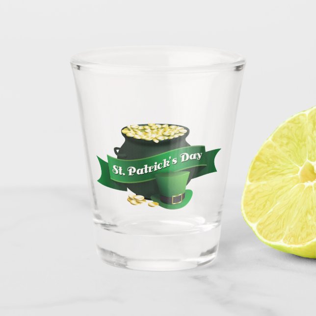 Happy St. Patrick's Day Schnapsglas (Vorderseite)