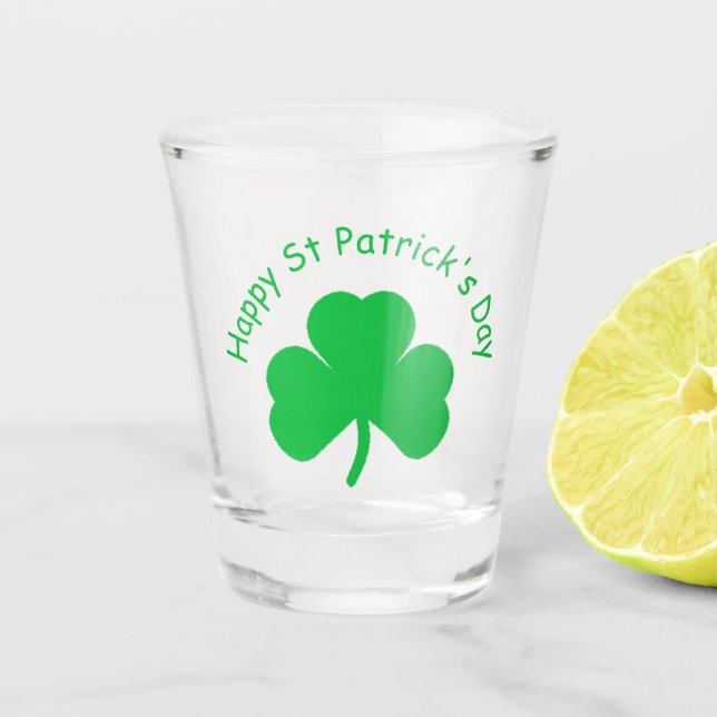 Happy St Patrick's Day Shot Glass Schnapsglas (Vorderseite)