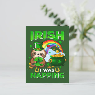 Happy St. Patrick's Day Sloth Postkarte