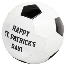 Happy St. Patrick's Day Soccer Ball Schwarz-weiß