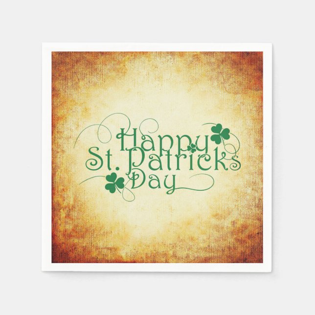 Happy St. Patrick's Day Square Serviette (Vorderseite)