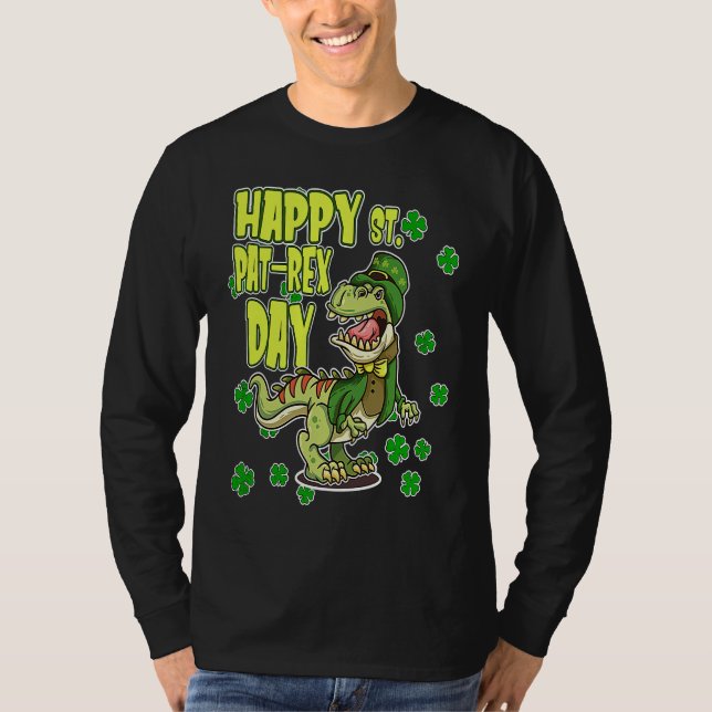 Happy St Patricks Day St Pat Rex Rex Shamrock C T-Shirt (Vorderseite)