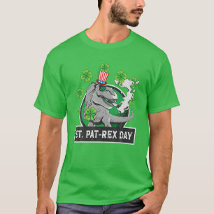 Happy St Patricks Day St Pat Rex T Rex Kleeblatt C T-Shirt