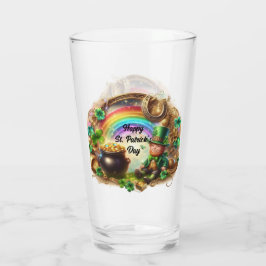 Happy St Patrick's Day Steampunk Style Glas