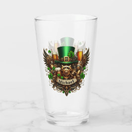Happy St Patricks Day Steampunk Style Personalisie Glas
