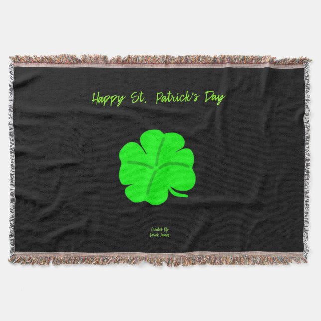 Happy St. Patrick's Day Throw Blanket Decke (Vorderseite)