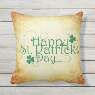 Happy St. Patrick's Day Throw Kissen Für Draußen