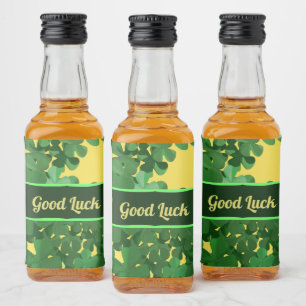 Happy St Patrick's Day und Viel Glück Alkoholflaschenetikett
