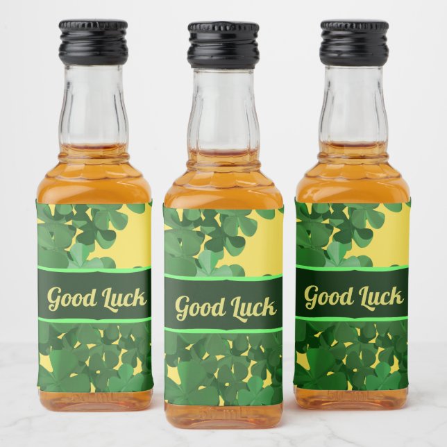 Happy St Patrick's Day und Viel Glück Alkoholflaschenetikett (Flaschen)