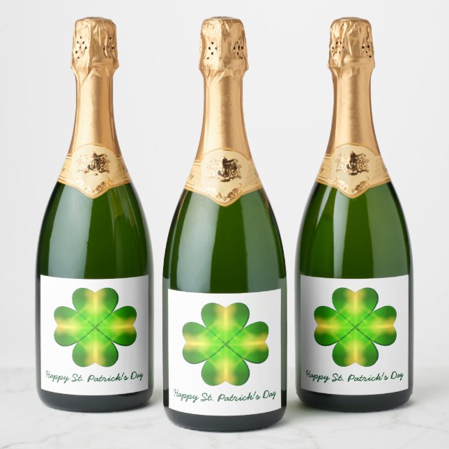 Happy St Patrick's Day und Viel Glück Personalisie (Flaschen)