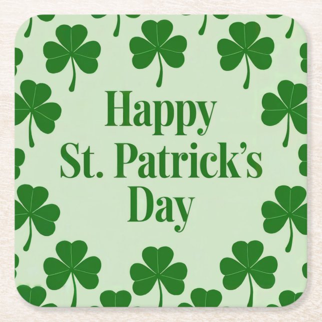 Happy St. Patrick's Day Untersetzer Set (Vorderseite)