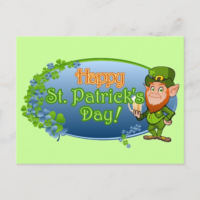 Happy St. Patrick's Day (Ver 2) Postkarte (Vorderseite)