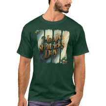 Happy St. Patrick's Day Vertical Brushstroke
