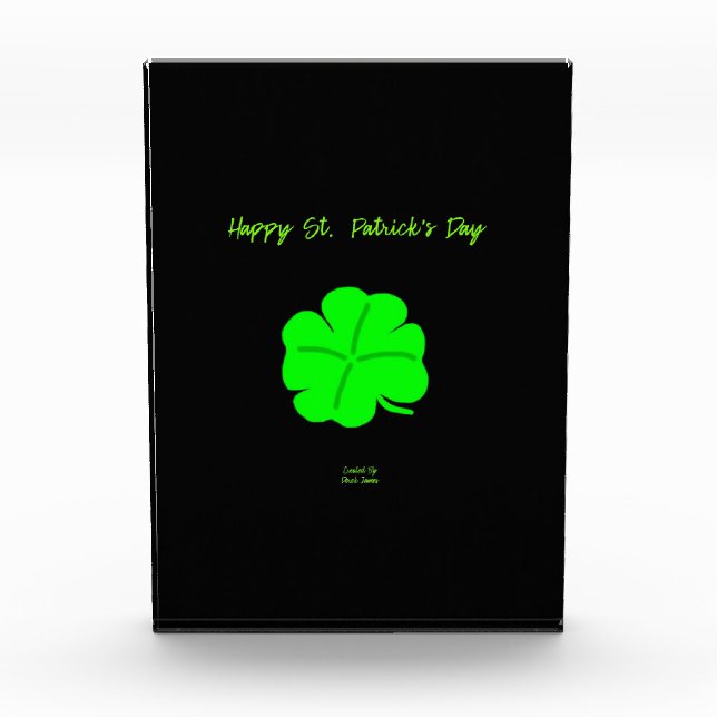 Happy St. Patrick's Day Vertical Foto Block (Vorderseite)