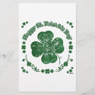 Happy St. Patrick's Day - Vintager Stil Briefpapier