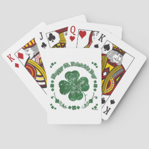 Happy St. Patrick's Day - Vintager Stil Spielkarten