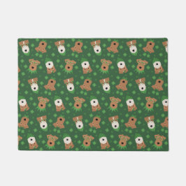 Happy St Patricks Day Welsh Wire Fox Terrier Dogs Fußmatte