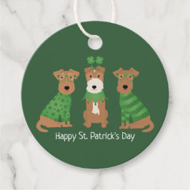 Happy St Patricks Day Welsh Wire Fox Terrier Dogs Geschenkanhänger