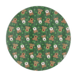 Happy St Patricks Day Welsh Wire Fox Terrier Dogs Schneidebrett