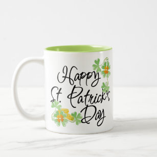 Happy St Patrick's Day Zweifarbige Tasse