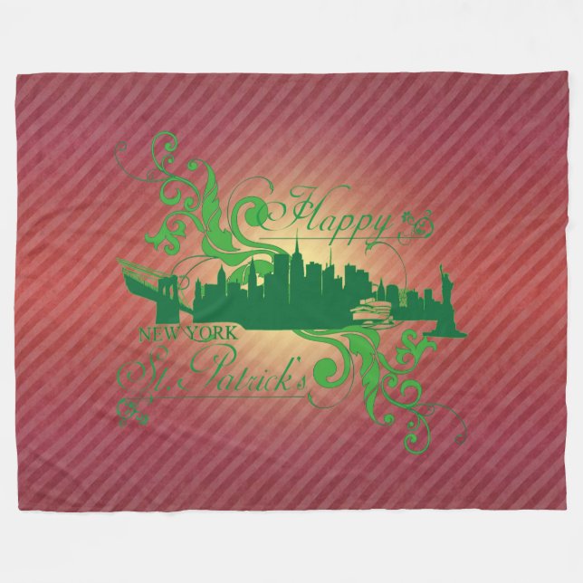 HAPPY ST.PATRICKS - Fleece Blanket (Vorderseite (Horizontal))