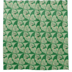 "Happy St. Patrick's"-Kleeblatts Duschvorhang