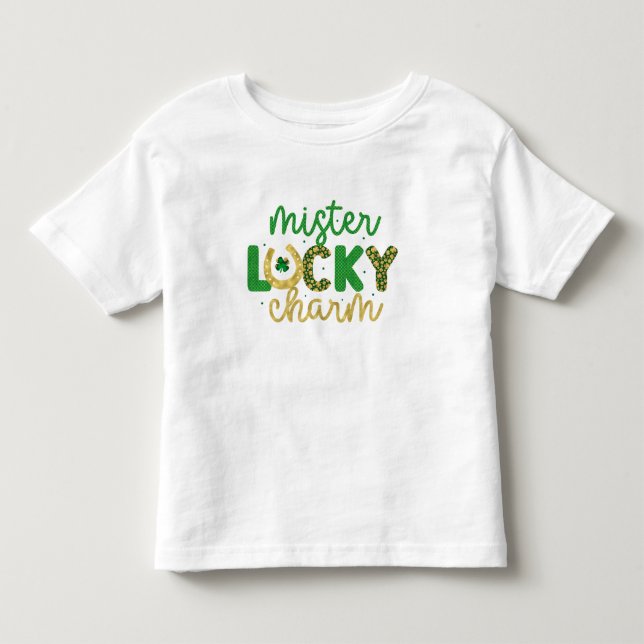 Happy St. Patrick's Mister Lucky Charm Kleinkind T-shirt (Vorderseite)