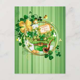 Happy St Patricks  Postkarte