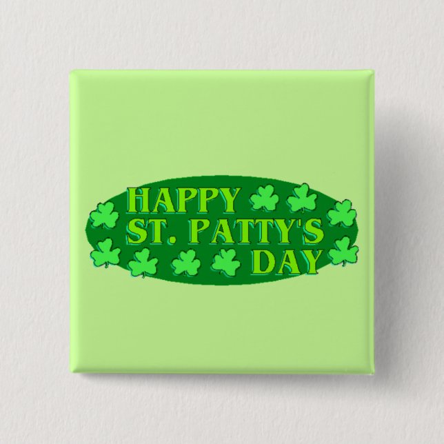 Happy St. Patty's Day Button (Vorderseite)