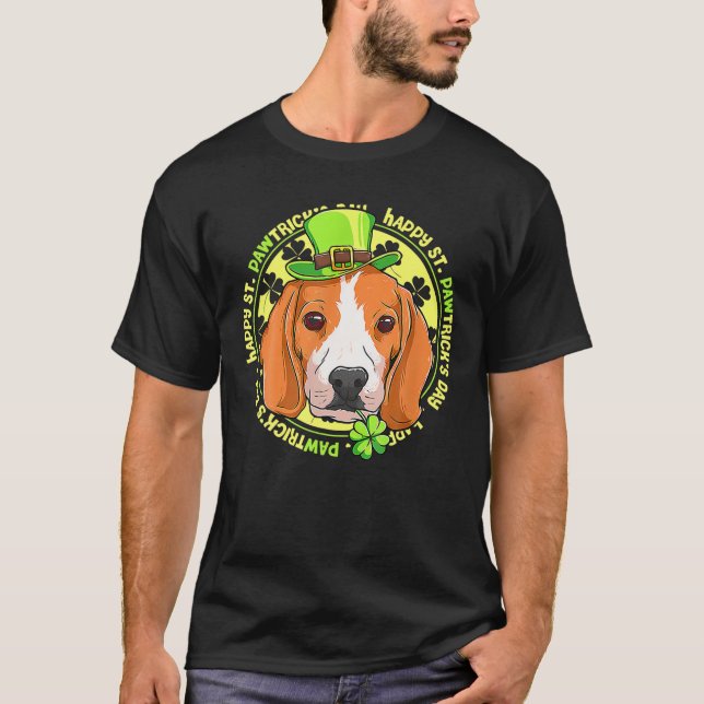Happy St Pawtricks Day Funny Dog Lover St Patrick T-Shirt (Vorderseite)