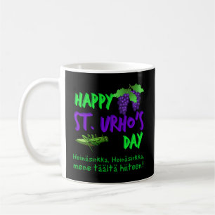 Happy St Urho's Day Finnischer Grasshopper Novelty Kaffeetasse