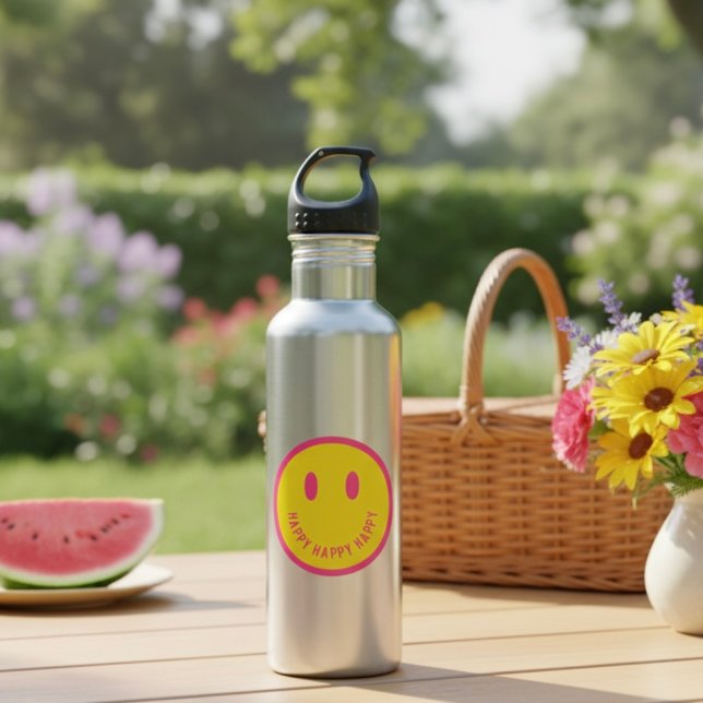 Happy Stainless Steel Water Flasche Edelstahlflasche (Von Creator hochgeladen)